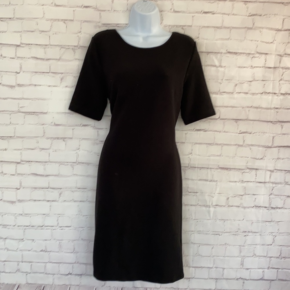 Mario Serrani black bodycon dress SZ medium - Picture 3 of 10